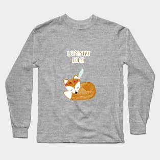 Let's stay home - cute fox Long Sleeve T-Shirt